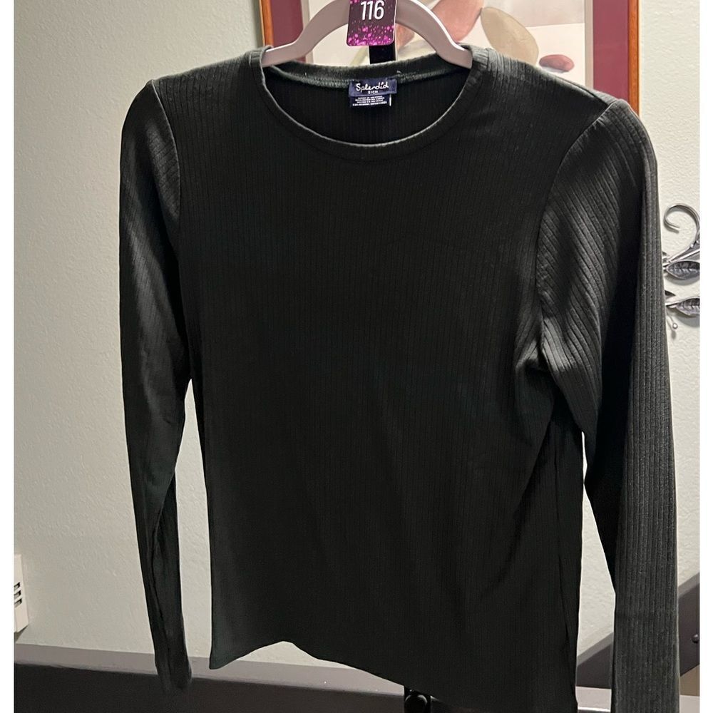 NWOT Forest Green Long Sleeve Top by Splendid Small #116